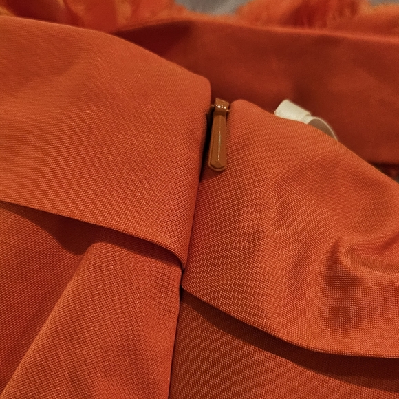 Lazaro lridescent Coral One Strap Ruched Evening Party Dress Sz 6 - Picture 7 of 8